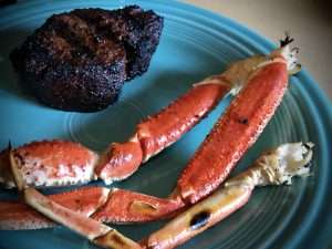 Reverse Seared Beef Tenderloin and Snow Crab on MAK 2 Star Pellet Grill