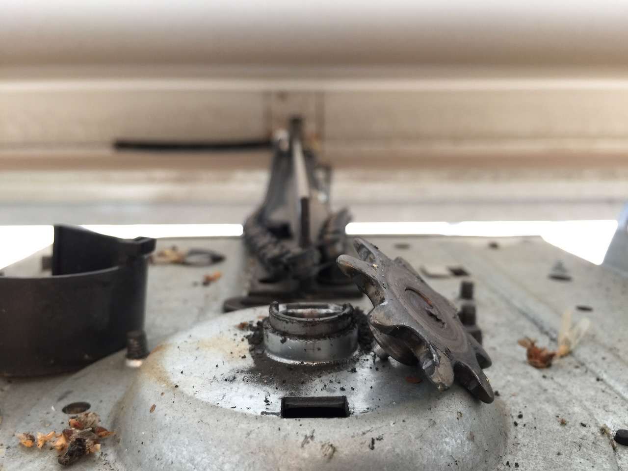 Broken sprocket on LiftMaster garage door opener