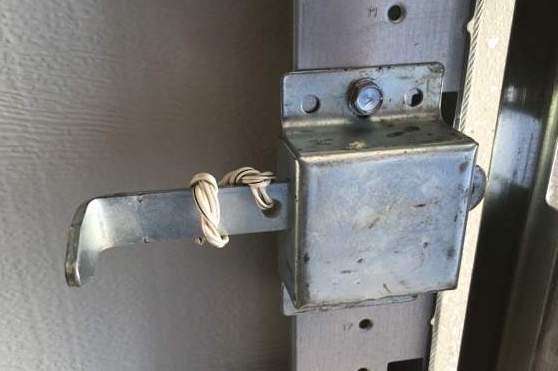 Garage door inside slide lock