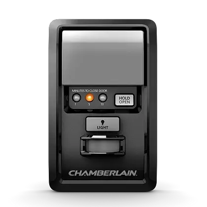 Chamberlain 041A7327-1 Timer to Close Control Panel. Image credit: https://www.chamberlain.com/motion-detecting-wall-control-panel/p/041A7327-1