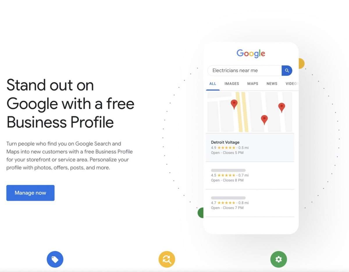 Screenshot Credit: Google Business Profiles website