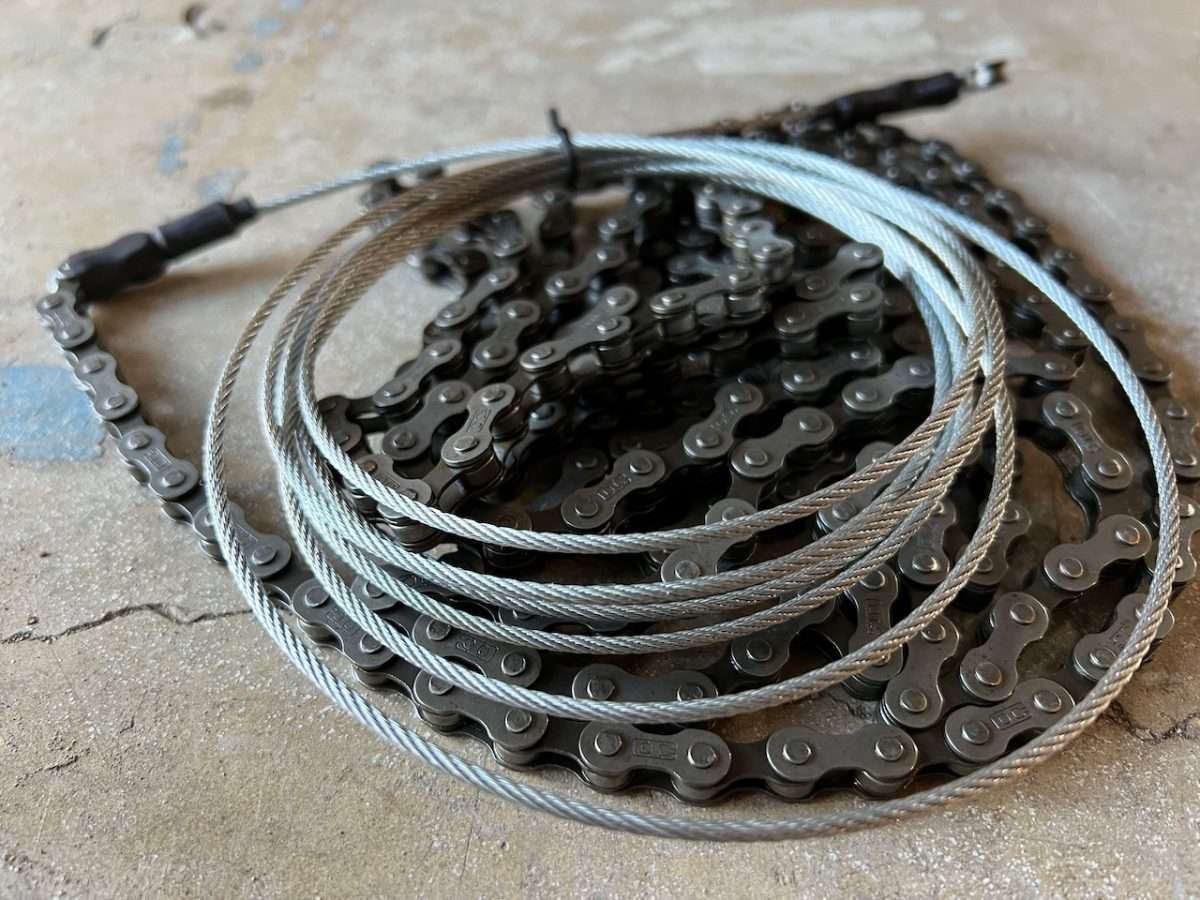 Chamberlain cable and chain that comes in the box on all Chamberlain and Craftsman openers.