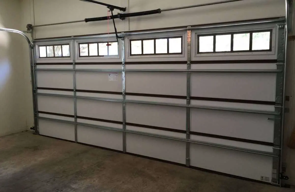 Each section on the garage door has a 16ft reinforcement strut. This is known as “full strutting” a garage door.