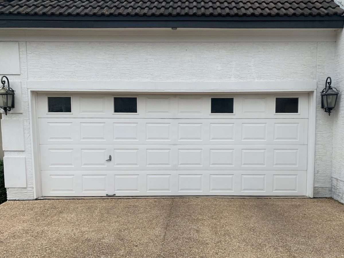 Garage door windows in slots 1, 3, 6, & 8.
