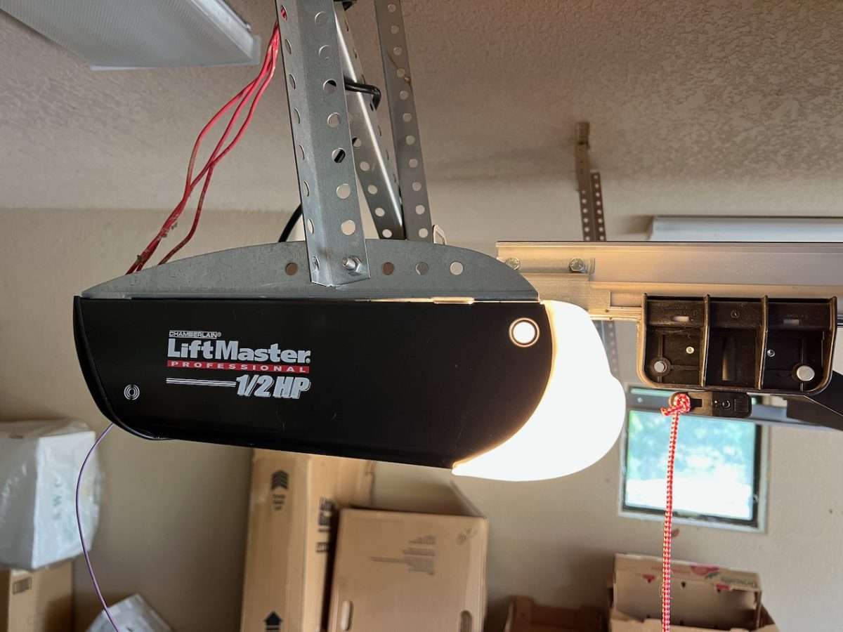 LiftMaster screwdrive garage door opener.