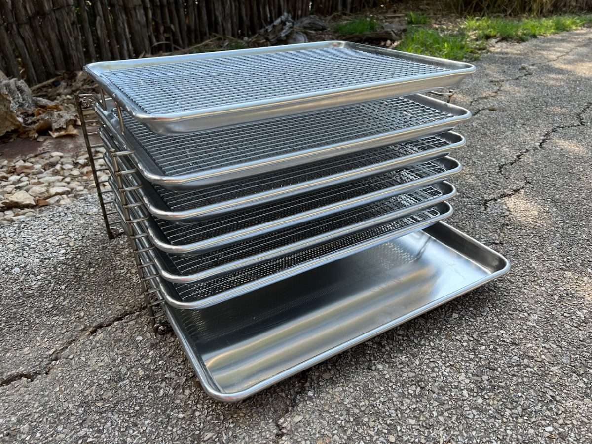 Full Bull Rack BR6 Ultimate package which includes a solid bottom tray to capture all the drippings.