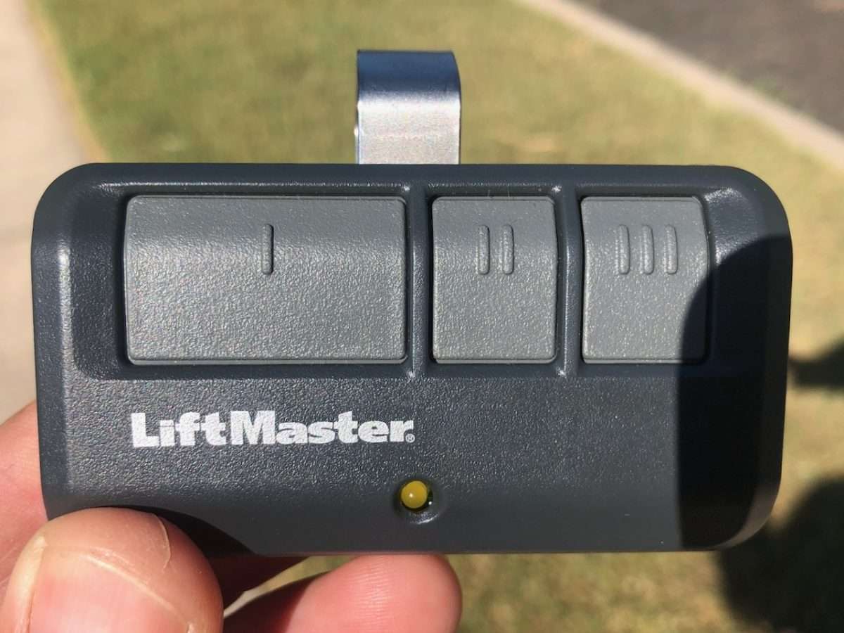 LiftMaster 893LM three button remote.