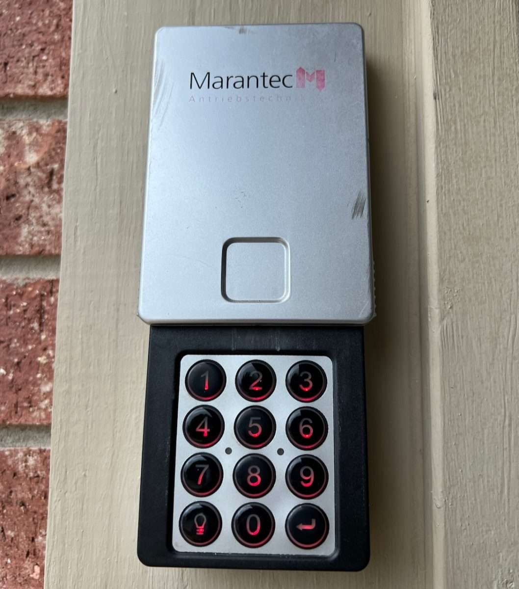 Marantec outdoor wireless keypad.